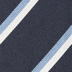 Dark Blue Sartorial Striped Silk Tie