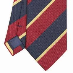 Dark Blue Sartorial Striped Silk Tie