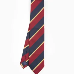 Dark Blue Sartorial Striped Silk Tie