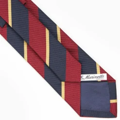 Dark Blue Sartorial Striped Silk Tie