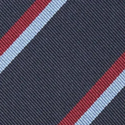 Dark Blue Sartorial Striped Silk Tie
