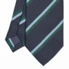 Dark Blue Sartorial Striped Silk Tie
