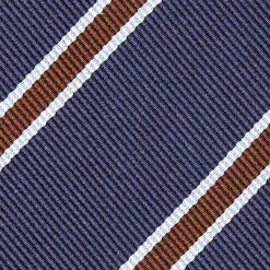 Dark Blue Sartorial Striped Silk Tie