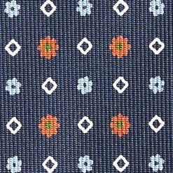 Dark Blue Sartorial Tie - Small Designs