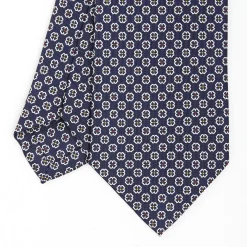 Dark Blue Sartorial Tie - Small Designs