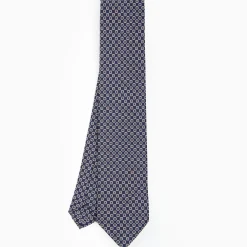 Dark Blue Sartorial Tie - Small Designs