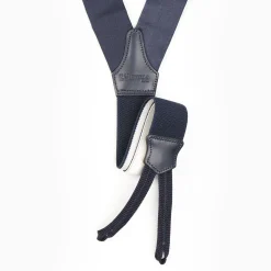 Dark Blue Satin Silk Braces