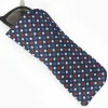 Dark Blue Silk Glasses Case
