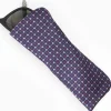 Dark Blue Silk Glasses Case