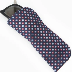Dark Blue Silk Glasses Case