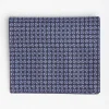 Dark Blue Small Wallet In Silk And Leather
