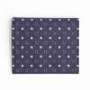 Dark Blue Small Wallet In Silk And Leather