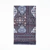 Dark Blue Tubolar Scarf In Wool And Silk