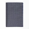 Dark Blue Vertical Wallet In Silk And Leather