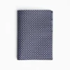 Dark Blue Vertical Wallet In Silk And Leather