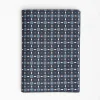 Dark Blue Vertical Wallet In Silk And Leather