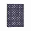Dark Blue Vertical Wallet In Silk And Leather
