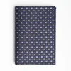 Dark Blue Vertical Wallet In Silk And Leather