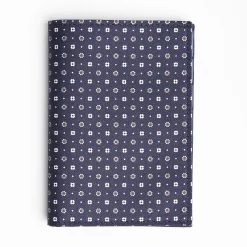 Dark Blue Vertical Wallet In Silk And Leather