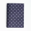 Dark Blue Vertical Wallet In Silk And Leather