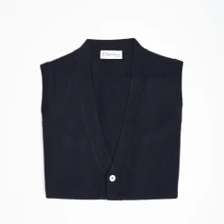 Dark Blue Wool And Cashmere Gilet