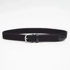 Dark Blue Woven Stretch Belt 35 Mm