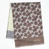 Dark Brown And Beige Double Silk Scarf