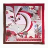 Dark Brown And Burgundy Silk Scarf 90 - Pulcinella In Naples