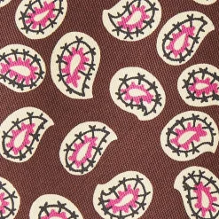 Dark Brown Archivio Collection Silk Tie 1938-05