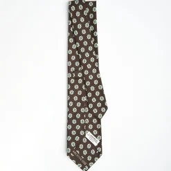 Dark Brown Archivio Collection Silk Tie 1933-04