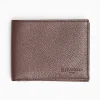 Dark Brown Hammered Leather Horizontal Wallet