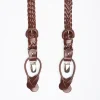 Dark Brown Leather Braces