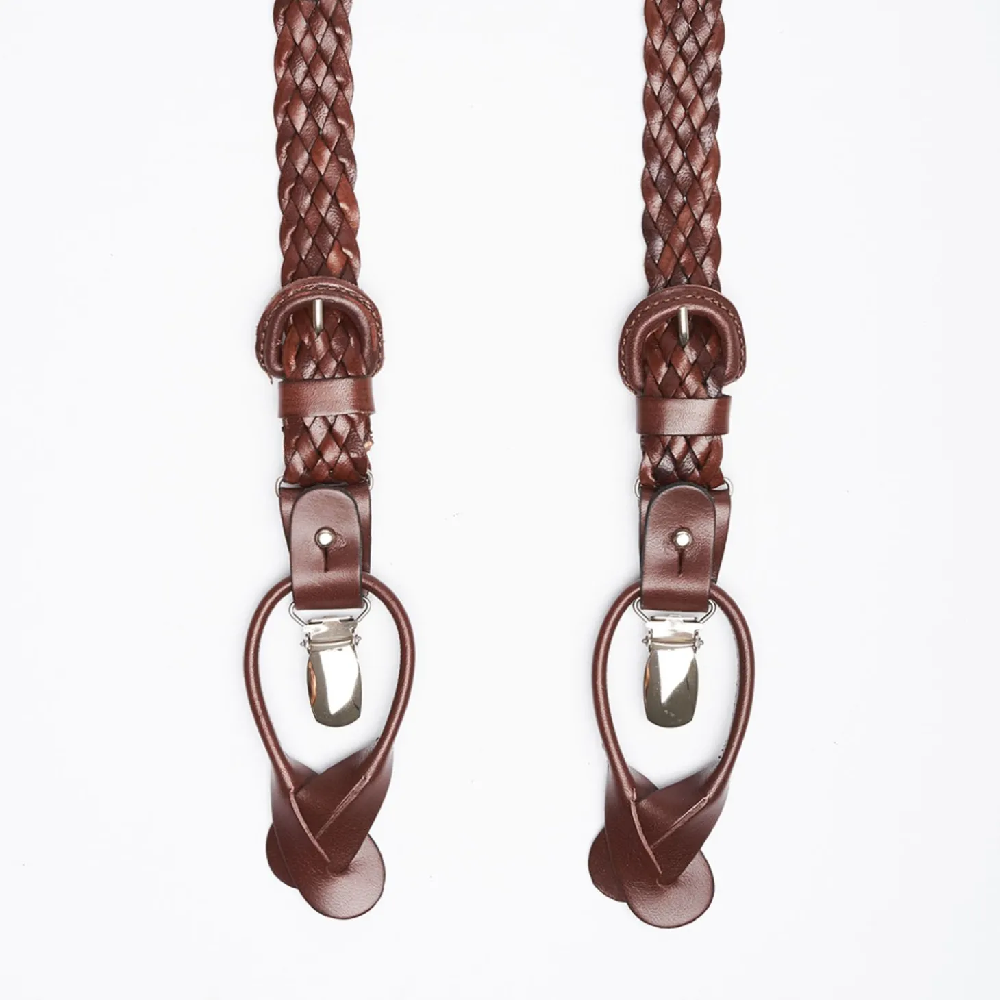 Dark Brown Leather Braces