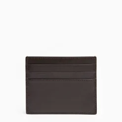 Dark Brown Leather Credit Card Holder - 7 Compartments