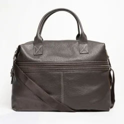 Dark Brown Leather Travel Bag