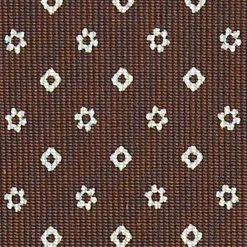 Dark Brown Sartorial Classic Tie - Small Flower Pattern