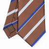 Dark Brown Sartorial Striped Silk Tie
