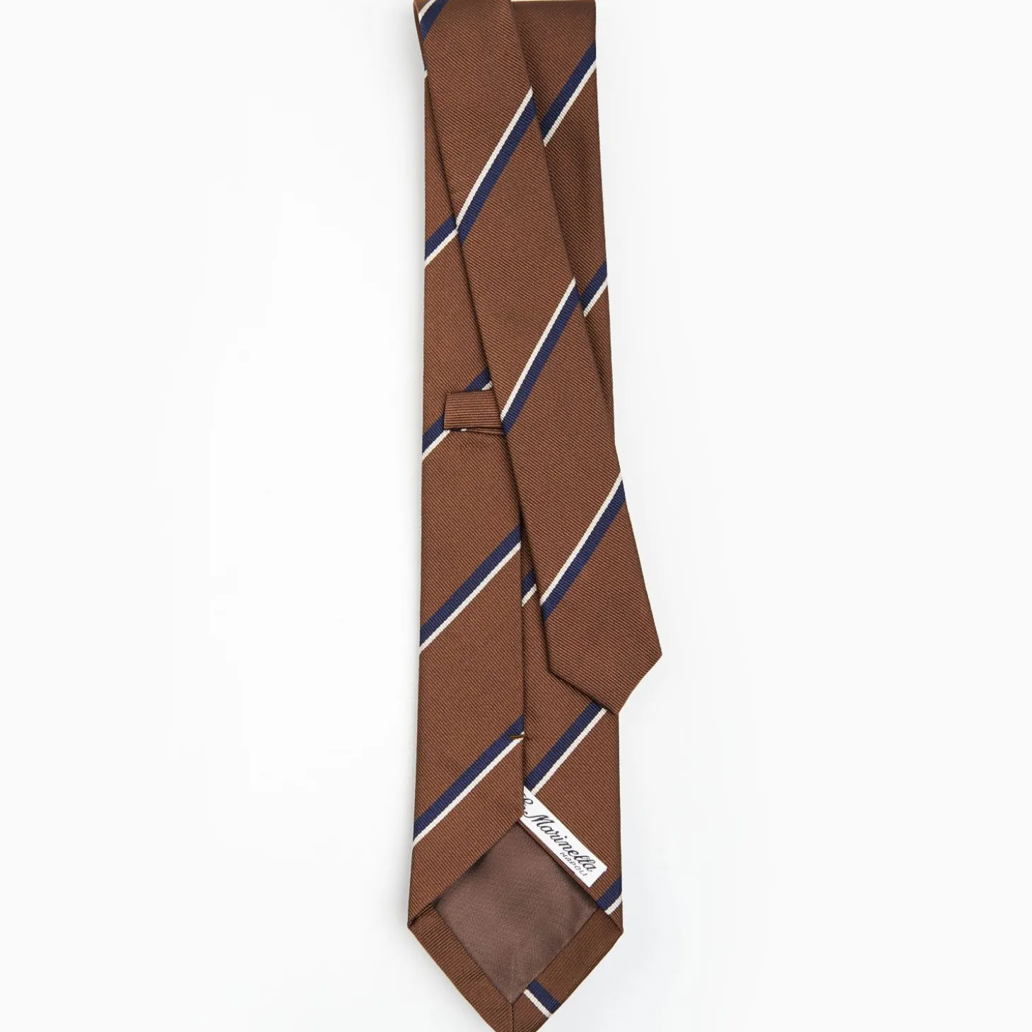 Dark Brown Sartorial Striped Silk Tie