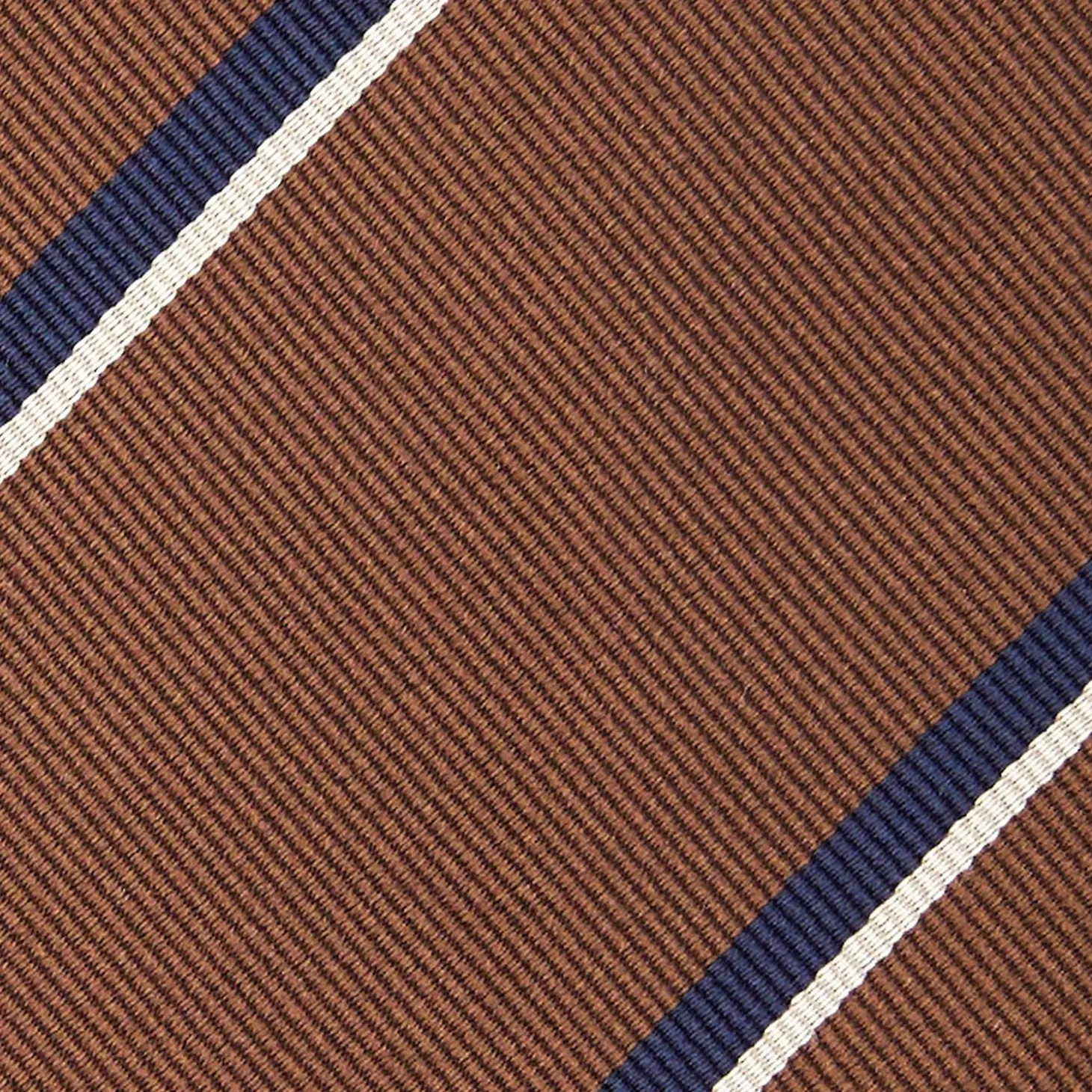 Dark Brown Sartorial Striped Silk Tie