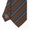 Dark Brown Sartorial Striped Silk Tie