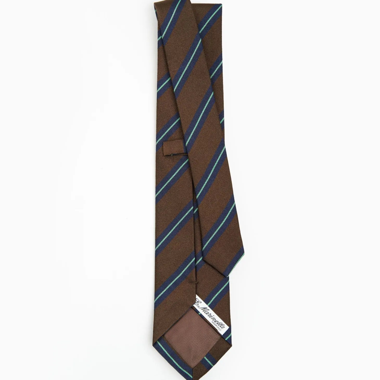 Dark Brown Sartorial Striped Silk Tie
