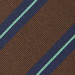 Dark Brown Sartorial Striped Silk Tie