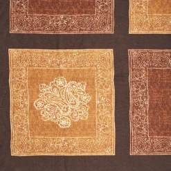 Dark Brown Wool And Silk Stole Alternate Checks