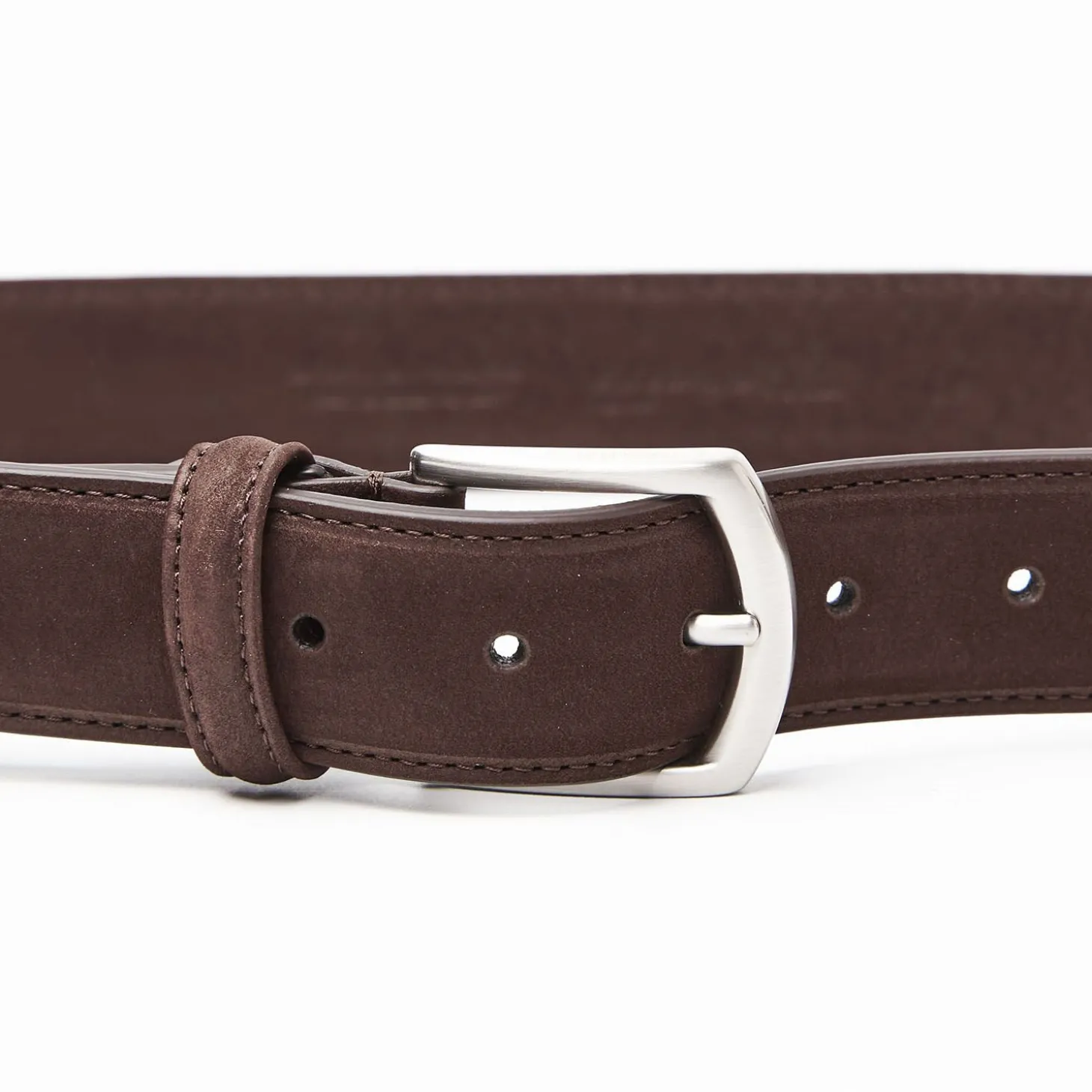 Dark Chocolate Belt In Nabuk