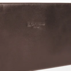 Dark Chocolate Travel Tie Holder In Leather