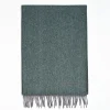 Dark Green And Gray Double-Faced Cashmere Scarf