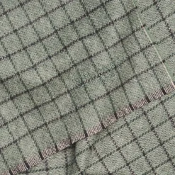 Dark Green Cashmere Small-Check Scarf