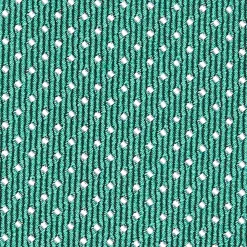 Dark Green Ceremonial Jacquard Silk Tie Small Geometric Pattern