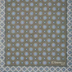 Dark Green Double Patterned Wool And Silk Scarf