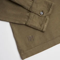 Dark Green Jersey Long Sleeve Polo Shirt